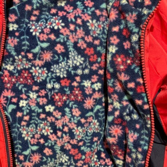 Eddie Bauer Kids Dark Pink Reversible Full Zip Fleece Hooded Jacket Size Large - Picture 8 of 11